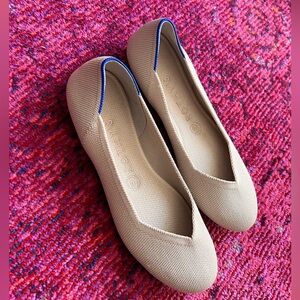 Rothy's Tan and Blue Flats Versatile Loafers